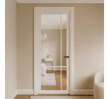 CanDo Binnendeur Cover Glass Ec04 - Afgelakt Chalk White RAL9016 - Blank glas