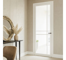 CanDo Binnendeur Cover Glass Ec05 - Afgelakt Chalk White RAL9016 - Blank glas