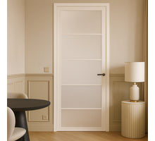 CanDo Binnendeur Cover Glass Ed03 - Afgelakt Chalk White RAL9016 - Satijn glas