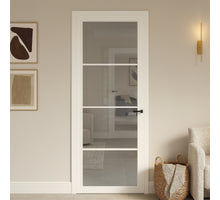 CanDo Binnendeur Cover Glass Ee02 - Afgelakt Chalk White RAL9016 - Rookglas