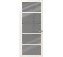 CanDo Binnendeur Cover Glass Ee03 - Afgelakt Chalk White RAL9016 - Rookglas