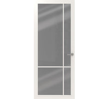 CanDo Binnendeur Cover Glass Ee04 - Afgelakt Chalk White RAL9016 - Rookglas