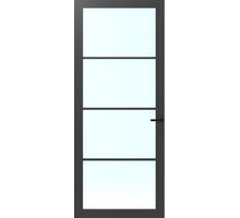 CanDo Binnendeur Cover Glass Fc02 - Afgelakt Iron Grey RAL7043 - Blank glas