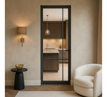 CanDo Binnendeur Cover Glass Fc04 - Afgelakt Iron Grey RAL7043 - Blank glas