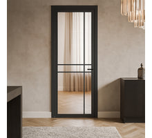 CanDo Binnendeur Cover Glass Fc05 - Afgelakt Iron Grey RAL7043 - Blank glas