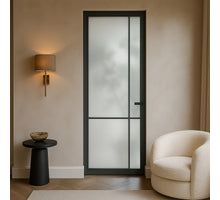 CanDo Binnendeur Cover Glass Fd04 - Afgelakt Iron Grey RAL7043 - Satijn glas