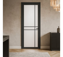 CanDo Binnendeur Cover Glass Fd05 - Afgelakt Iron Grey RAL7043 - Satijn glas