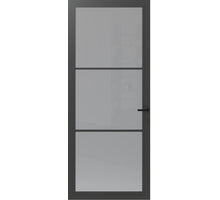 CanDo Binnendeur Cover Glass Fe01 - Afgelakt Iron Grey RAL7043 - Rookglas