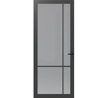 CanDo Binnendeur Cover Glass Fe04 - Afgelakt Iron Grey RAL7043 - Rookglas