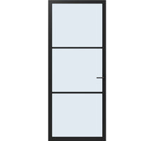 Cando Binnendeur Elegant Original ELG1-AC02 - Blank glas RAL9011 afgelakt