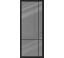 Cando binnendeur Elegant Original ELG1-1E04 - Rook Glas - Zwart gegrond