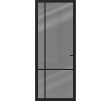 Cando binnendeur Elegant Original ELG1-1E06 - Rook Glas - Zwart gegrond