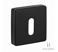 Lucassa sleutelrozet Linea Quadro - Mat Zwart