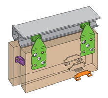 Henderson Double Top schuifdeurset voor kasten - 1500mm rail - voor twee deuren