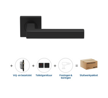 Skantrae Sluitwerkpakket 2054 Squared toilet ZWART
