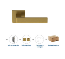 Skantrae Sluitwerkpakket 2090 Quadrate toilet MAT MESSING