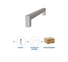 Skantrae Sluitwerkpakket 2095 Squared deurgreep Rolslot RVS