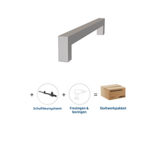 Skantrae Sluitwerkpakket 2096 Squared deurgreep Schuifdeursysteem RVS
