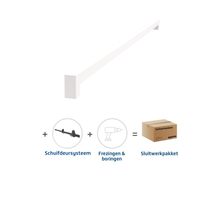 Skantrae Sluitwerkpakket 2114 Squared deurgreep Schuifdeursysteem Wit