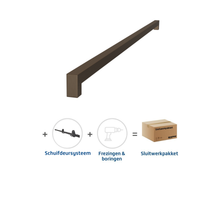 Skantrae Sluitwerkpakket 2118 Squared deurgreep Schuifdeursysteem Brons
