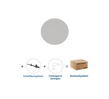 Skantrae Sluitwerkpakket 2182 Orbit deurknop Schuifdeursysteem Wit