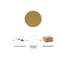 Skantrae Sluitwerkpakket 2186 Orbit deurknop Schuifdeursysteem Mat Messing