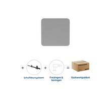 Skantrae Sluitwerkpakket 2192 Quadrate deurknop Schuifdeursysteem RVS