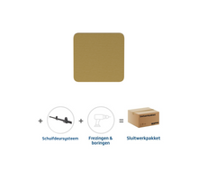Skantrae Sluitwerkpakket 2194 Quadrate deurknop Schuifdeursysteem Mat Messing