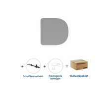 Skantrae Sluitwerkpakket 2198 Arc deurknop Schuifdeursysteem RVS