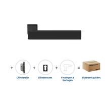 Skantrae Sluitwerkpakket 835 Quadrate 28 minimal Cilinderslot Zwart