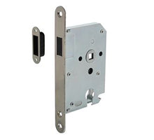 Intersteel Magneet Cilinder dag en nacht slot 55 mm RVS afgeronde voorplaat inclusief sluitkom