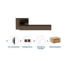 Skantrae Sluitwerkpakket 2066 Squared 16 regular toilet Brons