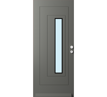 Skantrae voordeur SKN 669 Isolatie  satinato glas met zwarte bies HR++
