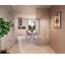 Cando Roomdivider profiel recht 90°natuur eiken 2st - Profiel voor plafond en vloer