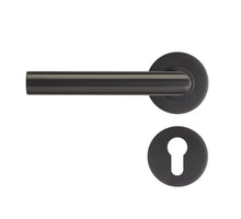 Svedex Core Gunmetal deurkruk met cilinder rozet