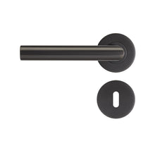 Svedex Core Gunmetal deurkruk met sleutel rozet