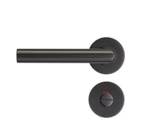 Svedex Core Gunmetal deurkruk met toiletgarnituur